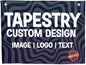 Personalized Tapestry by DreamController | Custom Wall Hanging for Home & Events | Add Your Photo, Text, or Logo | HD Printed Fabric | Made in the USA