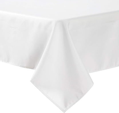 Cupuamon Square Tablecloth 52x52 inch Washable Polyester Fabric Table Cloth for Wedding Party Dining Banquet Decoration（52x52,White）