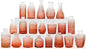 Amber Glass Bud Vase Set,20Pcs Small Glass Vase for Flowers, Clear Bud Set in Bulk,Mini Single Vintage Design for Centerpiece Rustic Wedding Decorations Home Table Flower Décor