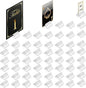 Table Number Place Card Playing Card Holders 60 Pack, Small Clear Acrylic Business Card Holder Stand for Display Paper Game Piece Picture Clip Price Board Photo Memo Menus Label Stand Party, 0.75in
