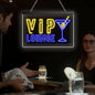 Custom Bar Neon Sign Vip Lounge Beer Home Bar Lights Decor Acrylic Table LED Personalized Lighted Signs for Men Restaurant Coffee Man Cave Workshop Garage Poker Signs Gifts
