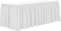Ultimate Textile Pleat Polyester Fabric Table Skirt - Machine Washable Flame Resistant with Clips for Events, Weddings & Trade Shows, Cut & Sewn in Paterson, NJ - White, 17' Shirred Pleat