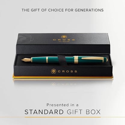 Cross Bailey Dark Green with Gold Medium Nib Fountain Pen