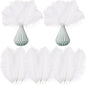 Crowye 100 Pcs Ostrich Feathers Bulk for Centerpieces Craft Ostrich Feathers for Vase Wedding Masquerade Party Home Costume Decorations (6-8 Inch,White)