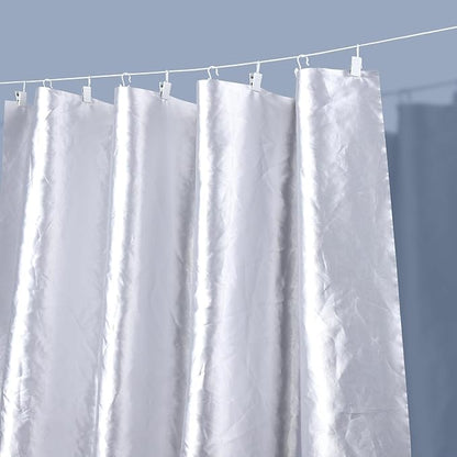 Teenitor 100 Pack White Curtain Clips Curtain Hooks, Stainless Steel Small Clips for Hanging Curtains, Outdoor String Lights, Art Craft Display, White