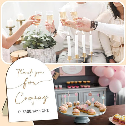 Thank You Sign for Guests, Bridal Shower Baby Shower Decoration Sign, Thank You for Coming Please Take One Sign, Wedding Shower Favors Sign, Birthday Party Decor Supplies, 9 * 11IN