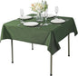 Cupuamon Square Tablecloth 70x70 inch Washable Polyester Fabric Table Cloth for Wedding Party Dining Banquet Decoration（70x70,Willow）