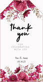 Personalized Gift Tags, Thank You Tags for Wedding Birthday Business Party Favors, Custom Hang Tags with Your Text and String, 2 X 3.75 Inch (Wreath Pattern 9)