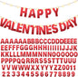 TaoBary 112 Pcs DIY Letter Kit Glitter Customizable Banner Letters Include 107 Letters and Numbers 3 Rope and 2 Needles for Birthday Halloween Christmas Wedding Valentine Party Decor(Bright Red)