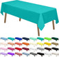 Aqua Blue Plastic Tablecloths 2 Pack Disposable Table Covers 54 x 108 Inch. Baby Shower Party Tablecovers Seafoam Blue Table Cloths for BBQ Picnic Birthday Wedding Parties 8 ft Rectangle Table Use