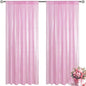 Matte Pink Sequin Backdrop Curtain 2 Pieces 2FTx8FT Glitter Photography Backdrop for Party Wedding Birthday Christmas Decorations