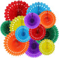 ZOOYOO Hanging Paper Fans Party Decorations,12 Pcs Rainbow Honeycomb Round Fans,Colourful Ceiling Decor for Birthday,Wedding,Carnival,Fiesta Party Backdrop