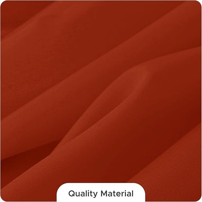 Fitable 8 Pack Rectangle Tablecloths: Stain Resistant Wrinkle Free Fall Table Clothes, Washable Reusable Polyester Table Covers for Wedding Thanksgiving Party Birthday Banquet(Rust, 60x102 Inch)