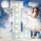 Marquee Letters 4 Feet Tall Large Light Up Letters Baby Shower Decorations Wedding Engagement Proposal White Party Decorations Marry Me Sign Big Cardboard Backdrop L