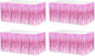 4 Pack 29x108 Inch Valentine's Day Metallic Foil Fringe Tinsel Table Skirts for Rectangle Tables Streamer Curtains Backdrop for Wedding, Birthday, Parade Floats Mardi Gras Party Decorations(Pink)