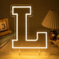 Light Up Letters L, Led Marquee Letter Lights Neon Sign, 13.9" Height Decorative Lighted Alphabet Number, Battery/USB Powered Led Letters Lights for Wedding, Birthday, Party, Christmas or Home Decor