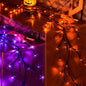 Birchlitland Halloween Lighted Garland Battery Operated with Timer 6FT 48 LED Fairy Lights, Faux Vine with Lights for Mantel Fireplace Wall Patio and Holiday Decor