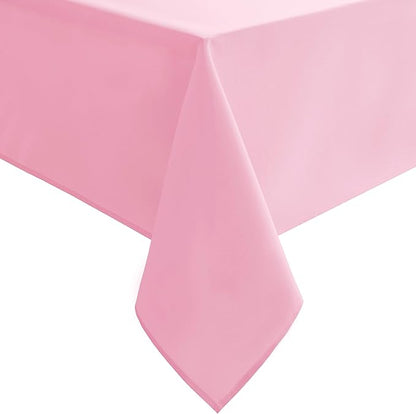 Hiasan Tablecloth for Rectangle Tables - 70 x 140 inch - Waterproof, Spillproof & Wrinkle Resistant Washable Polyester Table Cloth for Dining/Party/Outdoor Picnic, Pink