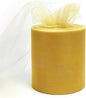 6" x 200 Yards Aztec Gold Tulle Fabric Rolls, Yellow Ochre Spool Tulle Ribbon for DIY Tutu Skirt Wedding Decoration Baby Shower Birthday Party Backdrop Christmas Gift Wrapping Bow Craft Supplies