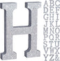 TONIFUL 8 Inch Silver Glitter Letter H Table Centerpiece A-Z Silver Birthday Party Decorations,Silver Alphabet H for Birthday,Chrismas,Graduation,Bridal Shower,Wedding,Anniversary Party Supplies