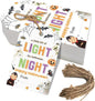 50pcs Halloween Glow Stick Holder Tags, A Little Bit of Light for Halloween Night Tags for Halloween Party Favor and Gift Wrapping Decoration (Light)