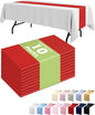Pureegg Red Plastic Table Runners - 10 Pack, 14'' x 108'', Water Resistant & Disposable Centerpiece Decorations for Table Cloth, Wedding, Birthday, Holiday, Baby Shower, Party, Home Decor