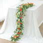Mizii Red Artificial Flower Garland 6FT Fake Poppy Floral Garland Hanging Vines Spring Summer Flowers Decorations for Mantle Table Centerpieces Room Wall Fireplace Wedding Decor (Red)
