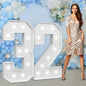 Marquee Numbers Large 32nd-Birthday Decorations: 4ft Light Up Number Party Decor 23 Year Old Women And Men Birthday Decoration Backdrop 23 Anniversary Cardboard Big Mosaic Balloon Frame Number 32
