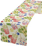 Ice Cream Table Runner, Watercolor Fruit Ice Popsicles Berry Kiwi Cold Summer Desserts Seasonal Dinner Runner for Party Holiday Home Kitchen Dining Table Decor 13"x70"