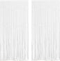 White Foil Fringe Curtain 3.3×8.3FT 2 Packs, Metallic Tinsel Curtains Party Streamers for Birthday Graduation Baby Shower Decoration (2pcs,3.3FT×8.3FT, White)