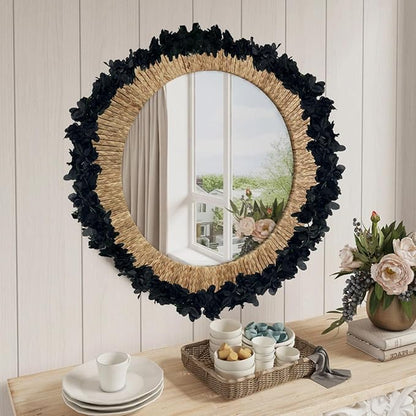 8Pcs 63Ft Black Rose Garland, Fake Rose Hanging Flowers, Artificial Flower Vine, Hanging Floral Vine Garland for Wedding, Birthday Party, Wall Arch, Halloween, Christmas Garden Backdrop Decor