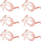 40th Birthday Glasses - 6 Pairs Rose Gold 40 Years Old Glasses with Rhinestones Frame, Funny Plastic Costume Photo Booth Props for 40th Anniversary Party Decorations