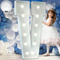 Marquee Letters 4 Feet Tall Large Light Up Letters Baby Shower Decorations Wedding Engagement Proposal White Party Decorations Marry Me Sign Big Cardboard Backdrop V