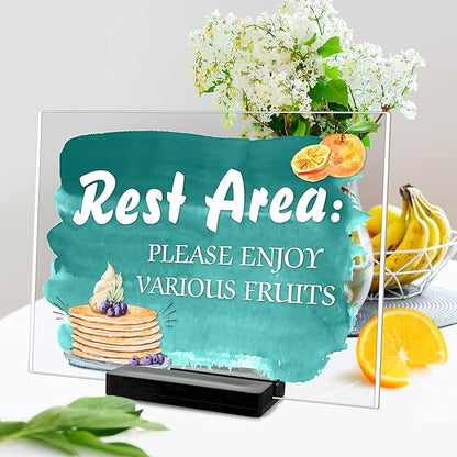 Acrylic Sign Stand | Wedding Sign Holdes, Acrylic Sign Stand with Card Slot, Used for Desktop/Menu Display, 20 Count (Black)