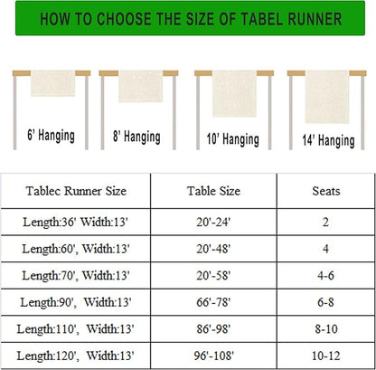 Spring Hydrangea Flower Table Runner, Seasonal Summer Plants Eucalyptus Leaves Purple Florals Dinner Runner for Home Kitchen Dining Table Party Holiday Decoration 13"x70"
