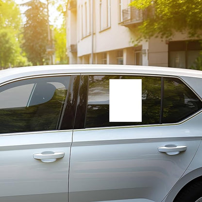 Maitys 100 Pcs Outdoor Window Stickers for Car Dealers 8.5" x 11" Plain White Blank Paper with Sticker