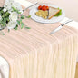 Champagne Table Runner, 10Ft 120in Cheesecloth Table Runner, Gauze Rustic Cheese Cloth Table Runners for Wedding, Party, Bridal Shower, Boho Table Runners for Christmas Thanksgiving Halloween Easter