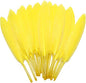 FeelfunFeather 120pcs Yellow Goose Cochettes Feather Natural Bulk 4-6 inch 10-15cm for Wedding Party Christmas Halloween Decorations DIY Crafts Goose Cochettes Feather