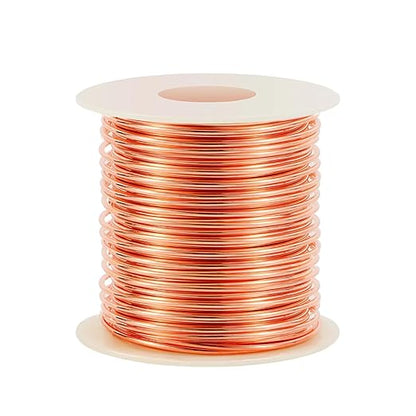 20 Gauge/ 0.8 mm 328 Feet 1 Pound 99.9% Dead Soft Copper Wire for Electroculture Gardening, Jewelry Making, Beading, Science Projects, DIY Artwork