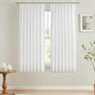 Vision Home White Pinch Pleated Semi Sheer Curtains Textured Light Filtering Window Curtains 72 inch for Living Room Bedroom Rayon Blended Pinch Pleat Drapes with Hooks 2 Panels 40" Wx72 L