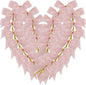 50pcs 3.5" Double Face Satin Pink Bows with Twist Ties Bows Wine Bows Tie with Fish Tail Cutting (Pink)