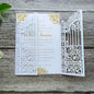 MillaSaw White Gate Invitation Card For Wedding Bridal Shower Valentine Birthday Party 25 Sets (white, 4.9"x7.1")