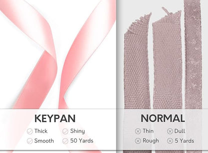Pink Satin Ribbon 7/8 Inch x 50 Yards Double-Faced Polyester Ribbons for Flower Bouquet Gift Wrapping Party Decor Wedding Invitation DIY Craft