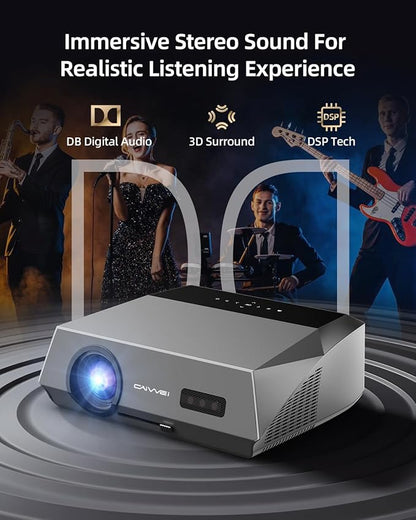 Smart LED 4K Projector Daylight HDR WiFi 6 Bluetooth Google TV, 2300ANSI Daytime Movie Gaming Projectors 4K Ultra HD Home Theater Ceiling with Auto Focus Keystone Zoom Airplay HDMI ARC USB Apps Dolby