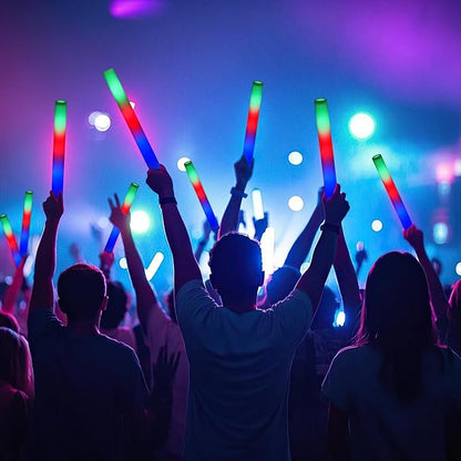 AOWDIAO 45 Pcs 16″ Foam LED Glow Sticks, 3 Light Up Modes, Party Favors for Wedding, Festival & More