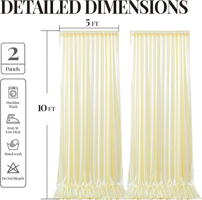 10x10 ft Champagne Glitter Backdrop Curtain for Parties, Wrinkle Free Glitter Photo Backdrop Drapes 2 Panels 5x10FT Shimmer Back Drop Cloth for Wedding Birthday Stage Photography Background Decor