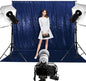 Poise3EHome 8Ft x 8Ft Navy Blue Sequin Backdrop Curtain, Glitter Thick Satin Sequin Background Drapes, Opaque Sparkly Backdrop Curtain, Sequin Backdrop for Xmas Thanksgiving Wedding Party Decor