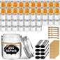 ComSaf Small Mason Jars 2 oz, 48 Pcs Mini Mason Containers, Small Canning Jars, Mini Glass Jar with Lids for Ginger Shots, Honey, Jams, Sauces, Spices, DIY Candle Decor, Wedding & Baby Shower Favors