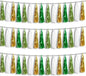 3P Sage-Green Beige-Mint Gold Foil Fringe Metallic Tassel Garland Banner, Tassels Banner Streamers for Parade Floats, Bachelorette, Wedding, Birthday, Christmas, Bridal/Baby Shower Party Decorations