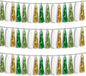 3P Sage-Green Beige-Mint Gold Foil Fringe Metallic Tassel Garland Banner, Tassels Banner Streamers for Parade Floats, Bachelorette, Wedding, Birthday, Christmas, Bridal/Baby Shower Party Decorations